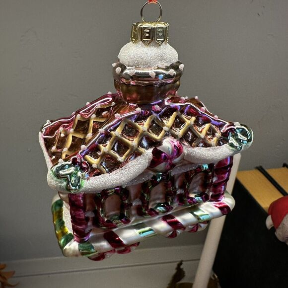 Fitz And Floyd Candylane Train Caboose Glass Christmas Ornament - Picture 4 of 9